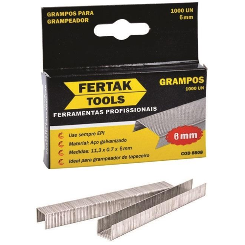 Grampo P/ Grampeador Fertak 10mm C/ 1000 UND